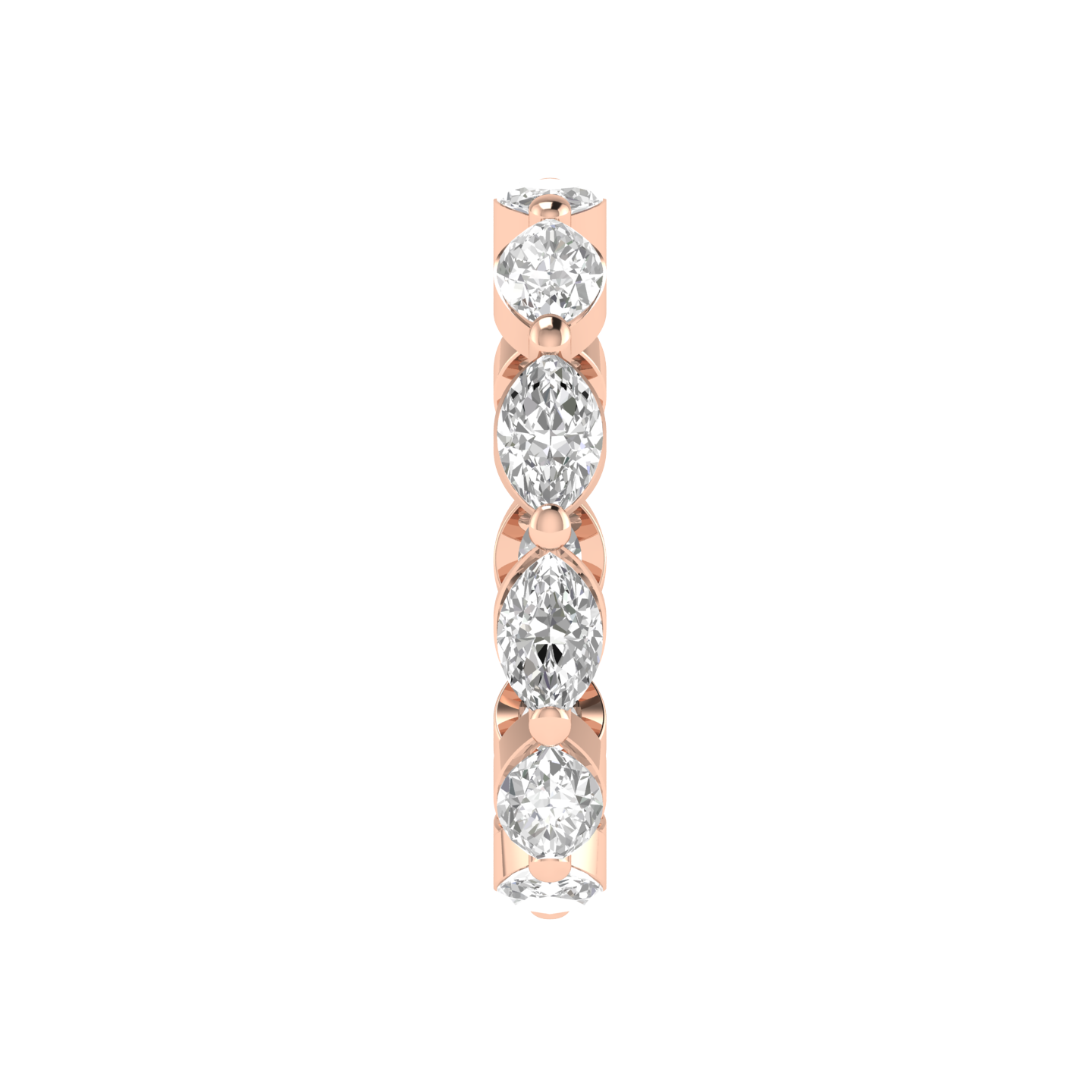 Marquise Full Eternity Band - Rose