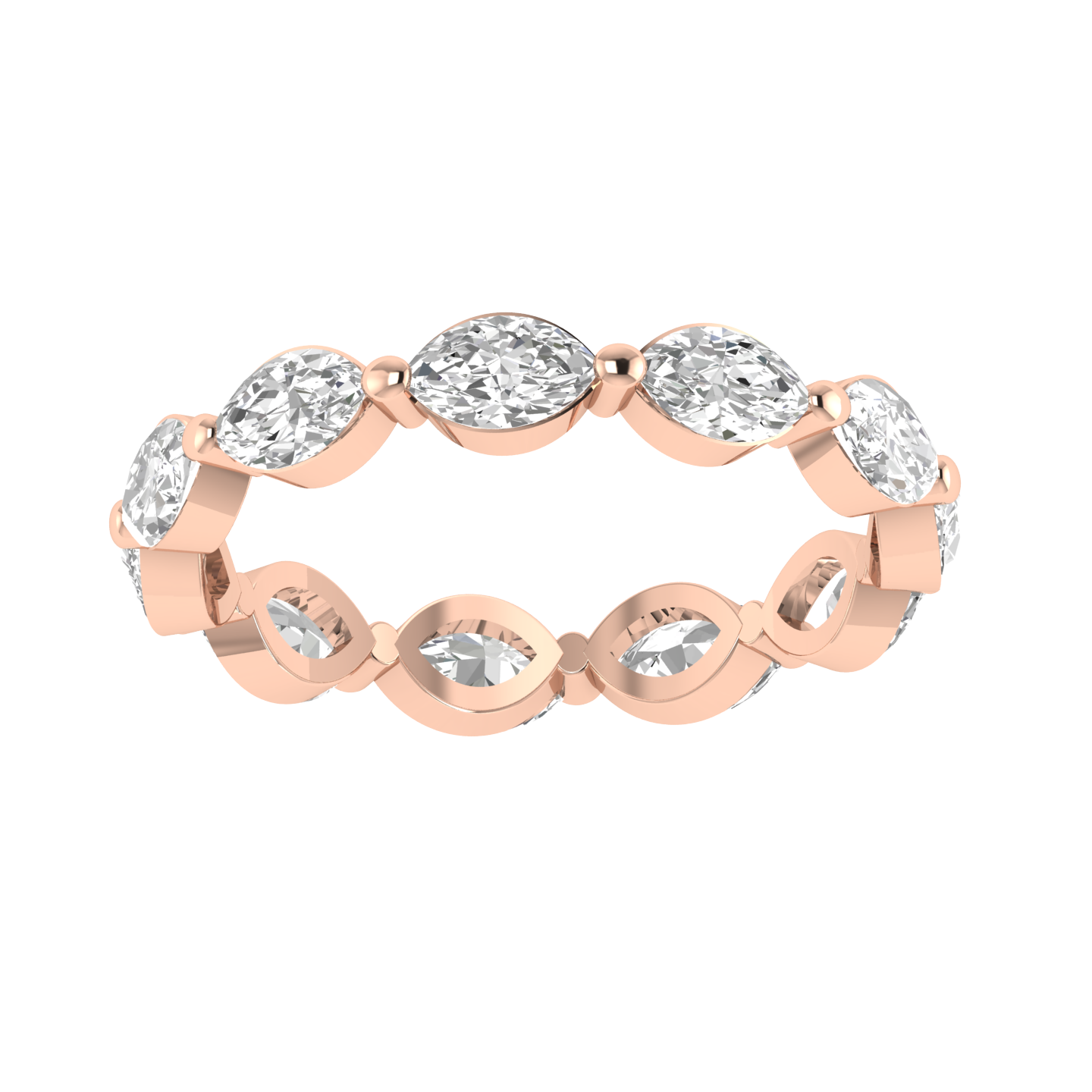 Marquise Full Eternity Band - Rose
