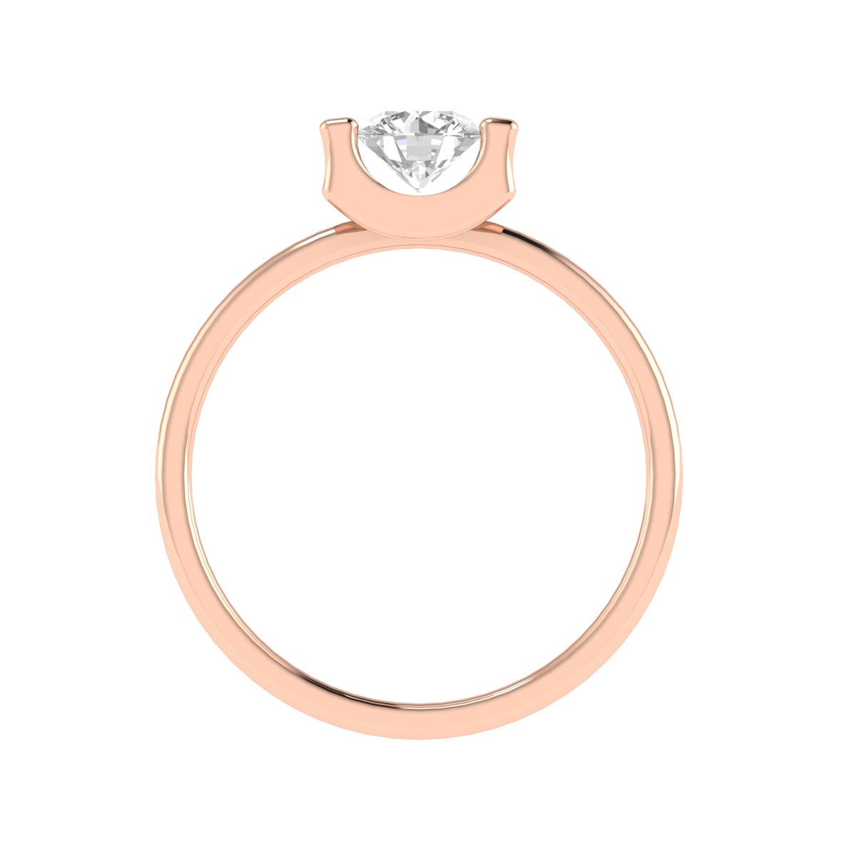 Round Channel Ring - Rose