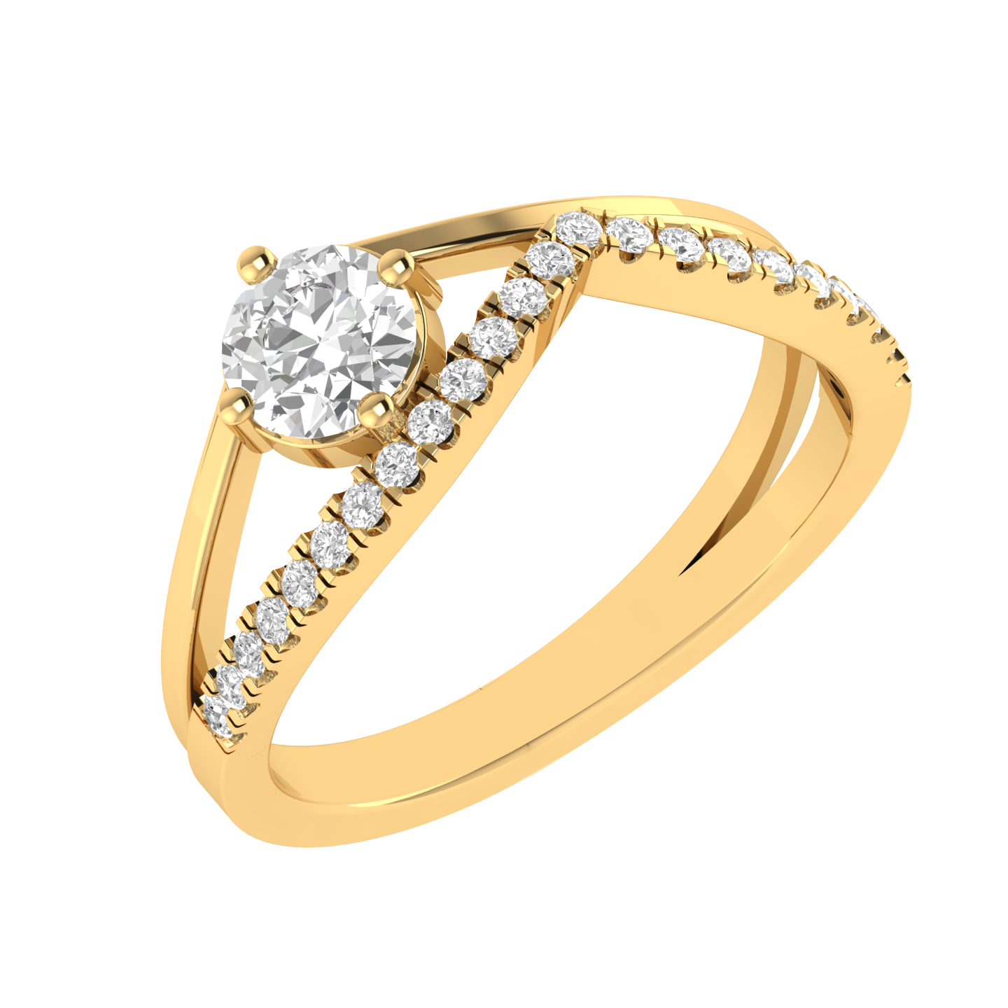 Round Split Ring - Gold