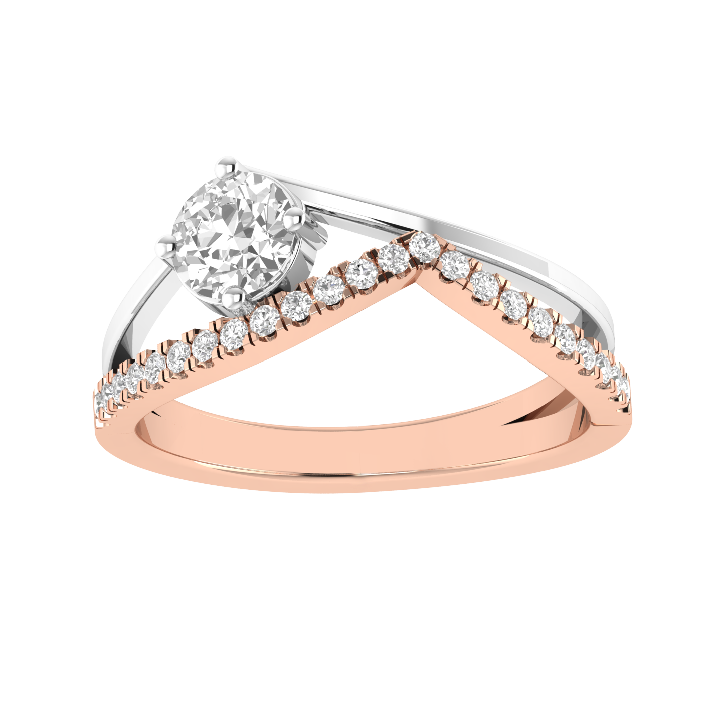 Round Split Ring - Rose