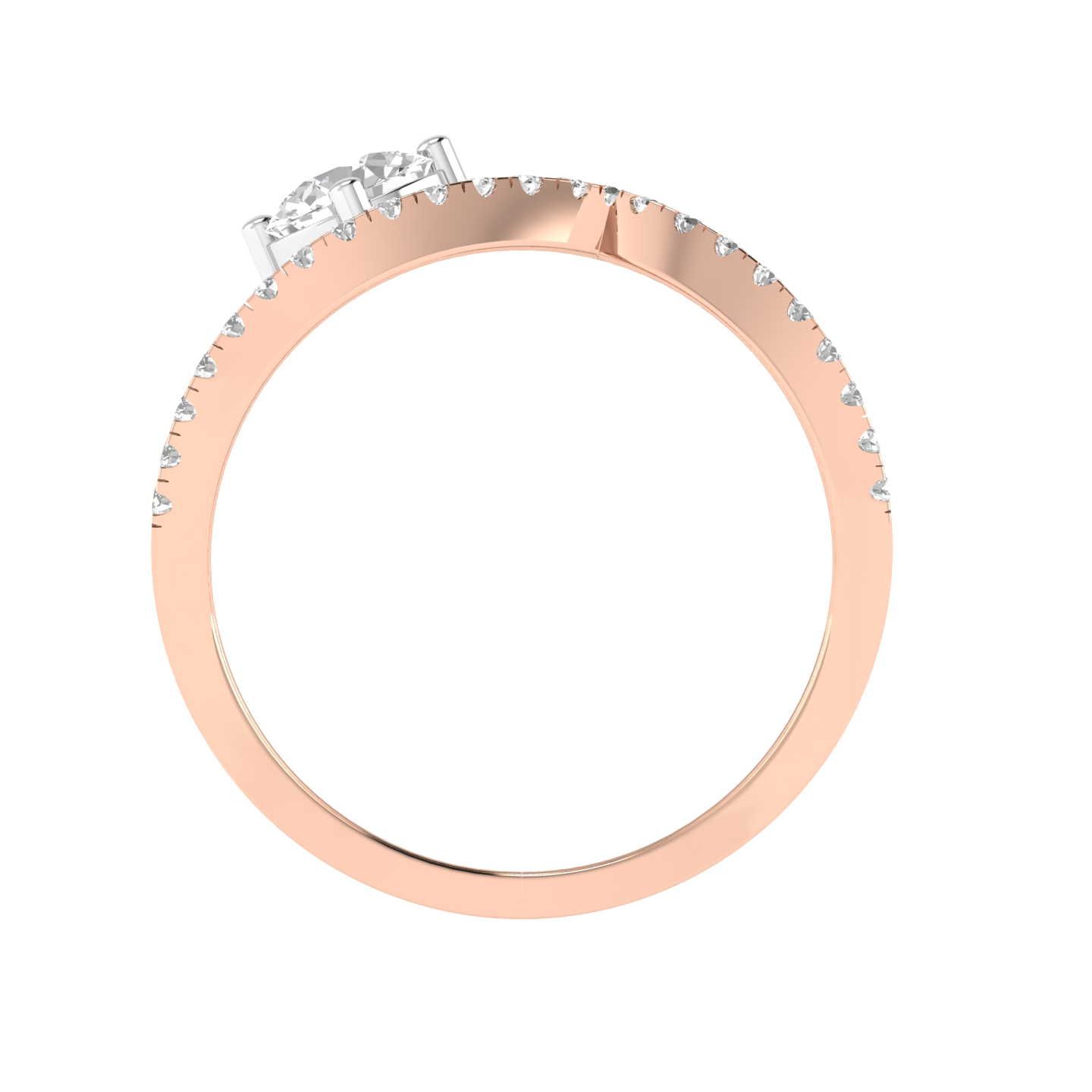 Round Split Ring - Rose