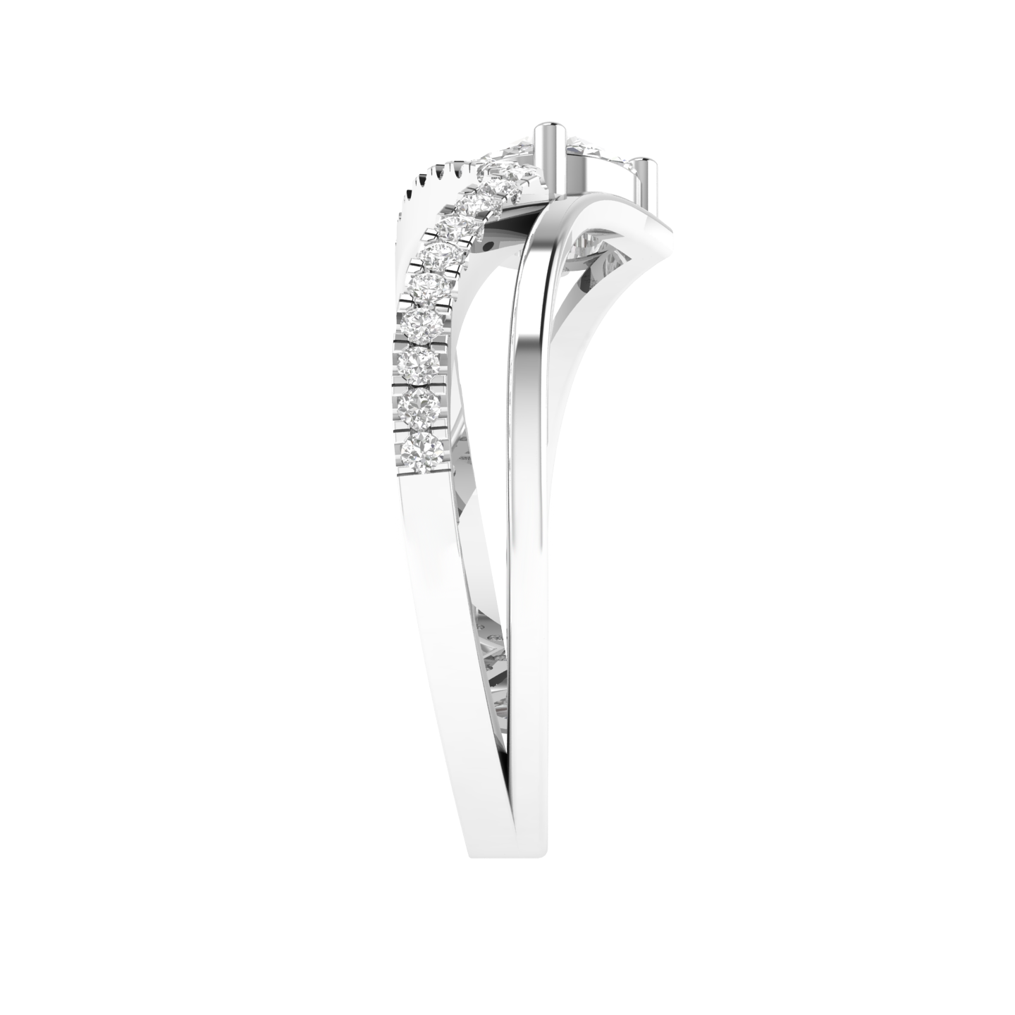 Round Split Ring - White