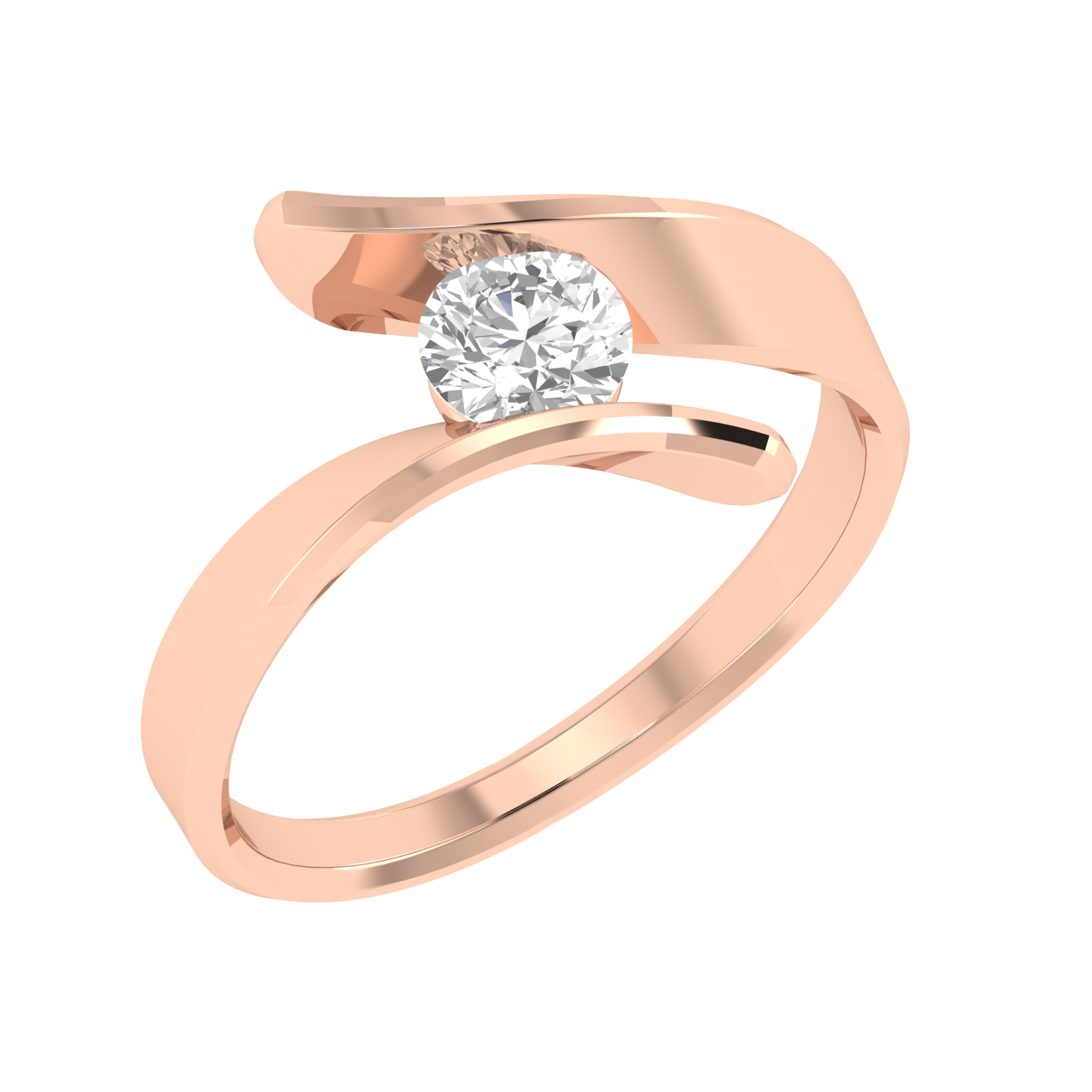 Round Split Shank Ring - Rose