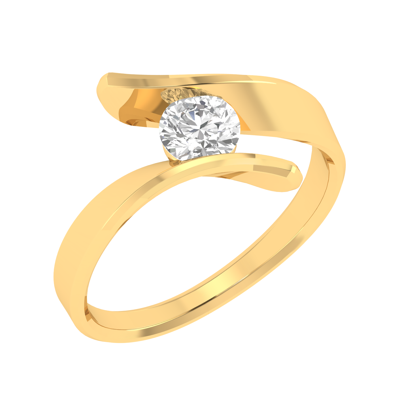 Round Split Shank Ring - Gold