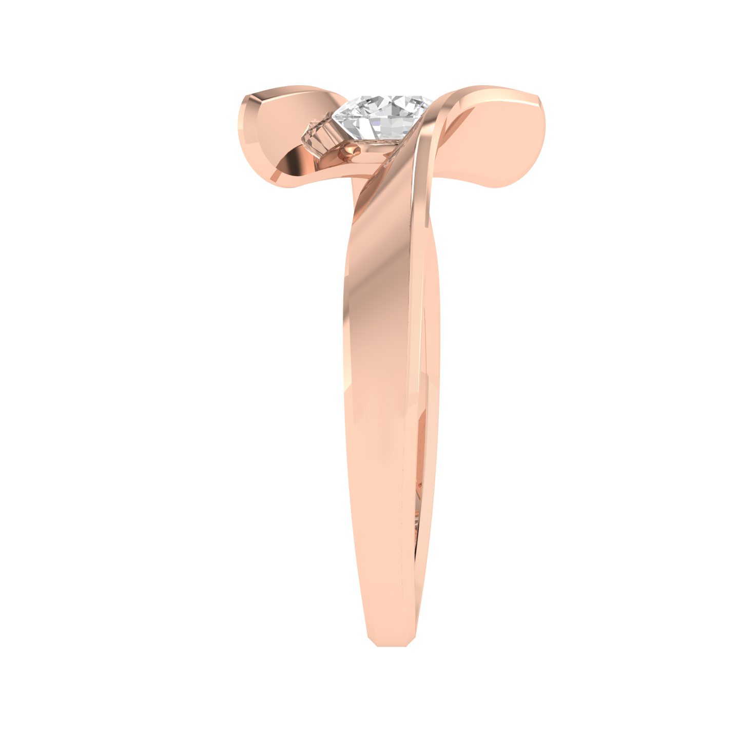 Round Split Shank Ring - Rose