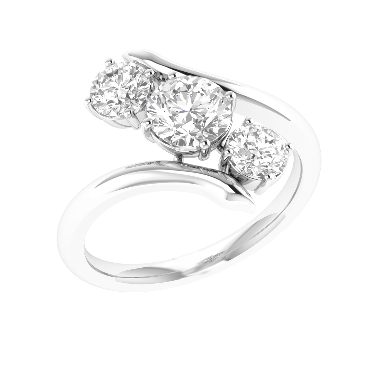 Round Trilogy Ring - White