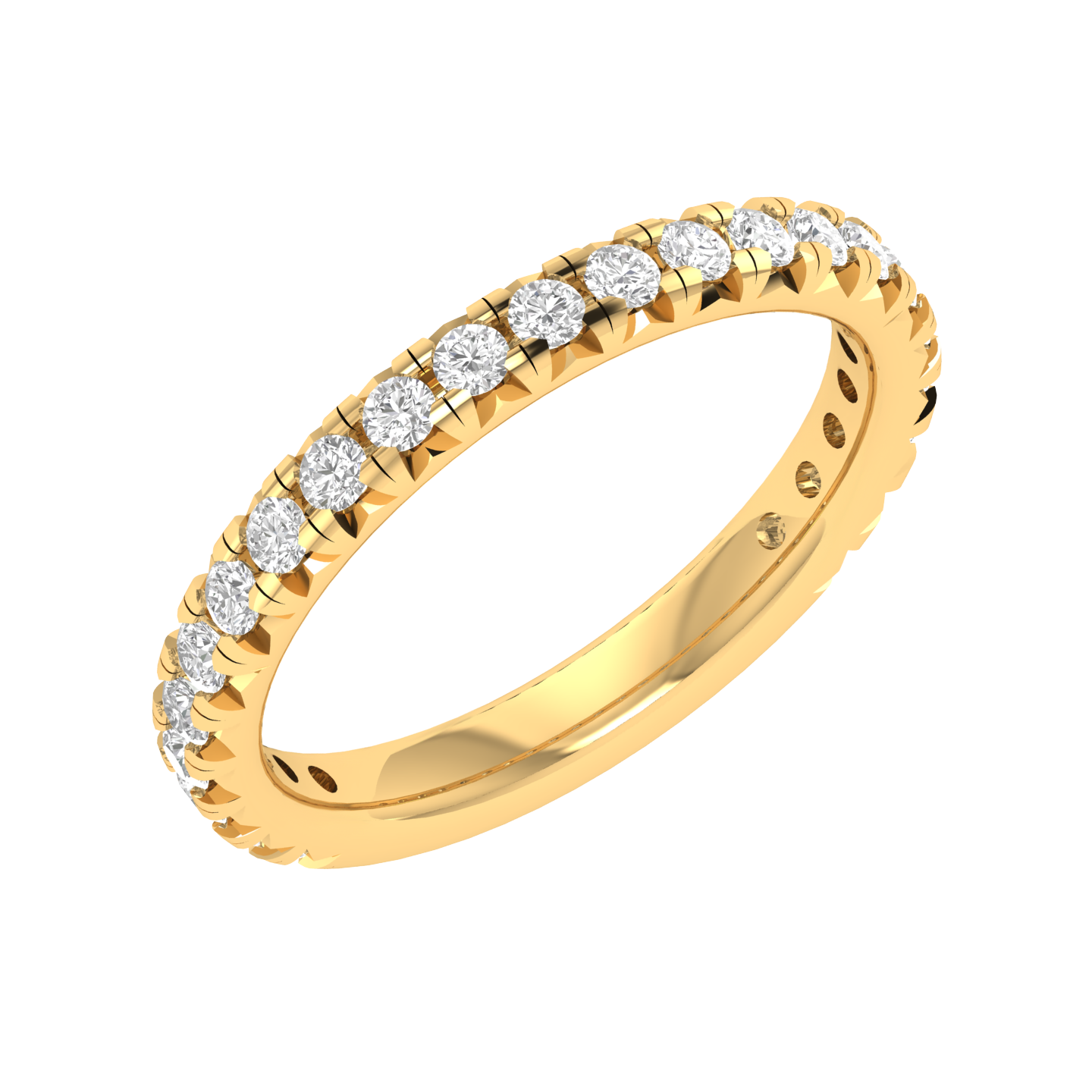 Small Round Diamond Eternity Ring - Gold