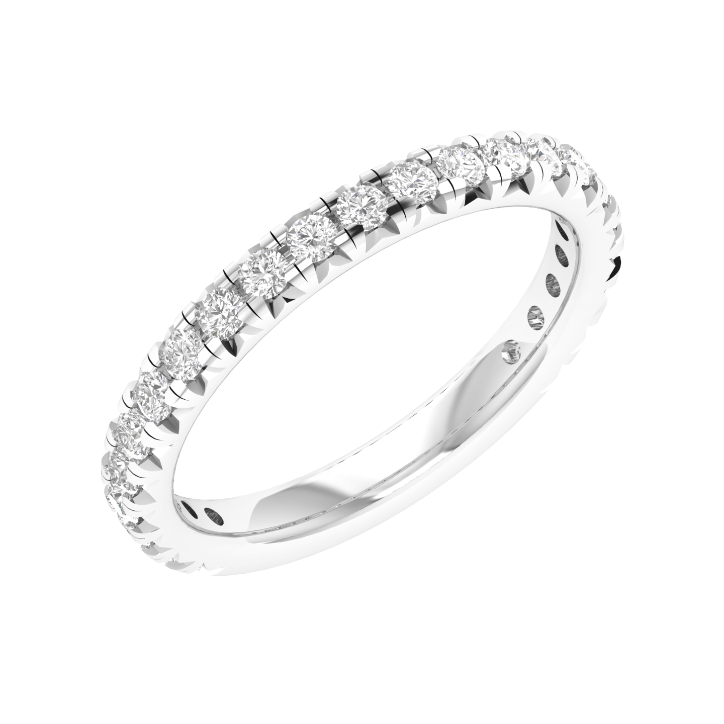 Small Round Diamond Eternity Ring - White