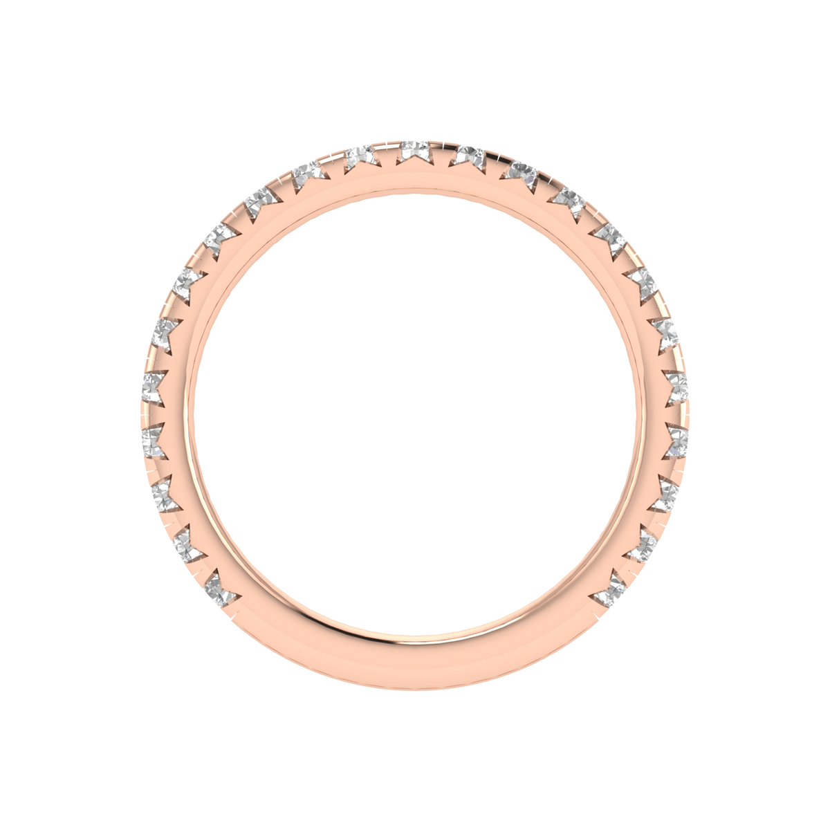 Small Round Diamond Eternity Ring - Rose