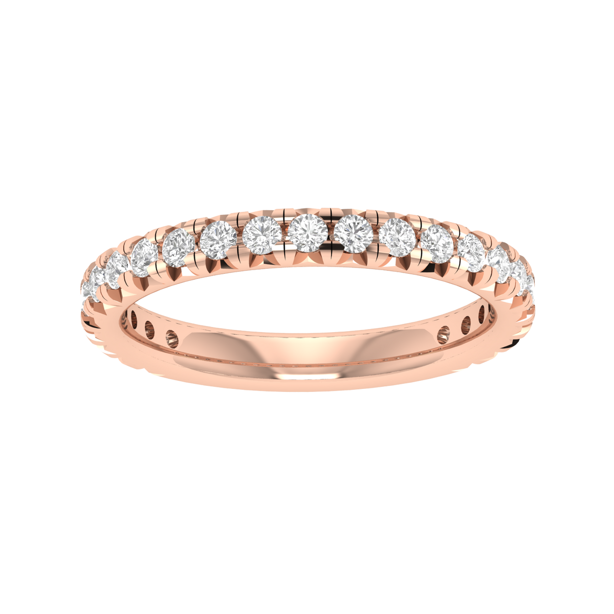 Small Round Diamond Eternity Ring - Rose