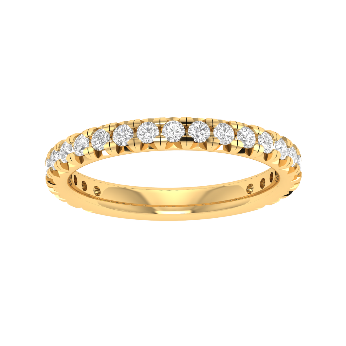 Small Round Diamond Eternity Ring - Gold